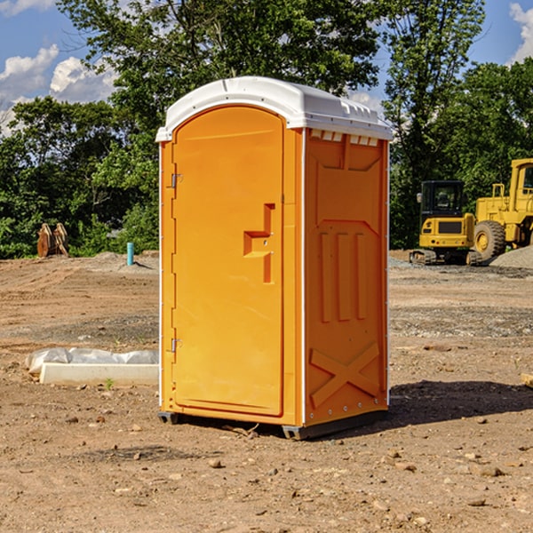 what is the cost difference between standard and deluxe portable restroom rentals in Emmet County